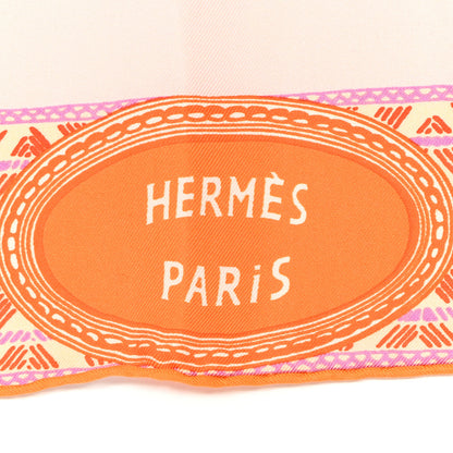 Hermes Silk Favori Du Faubourg Scarf 90 Corail 2 of 3