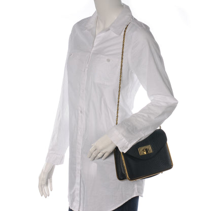 Chloe Grained Calfskin Sally Flap Bag Black 2 of 7