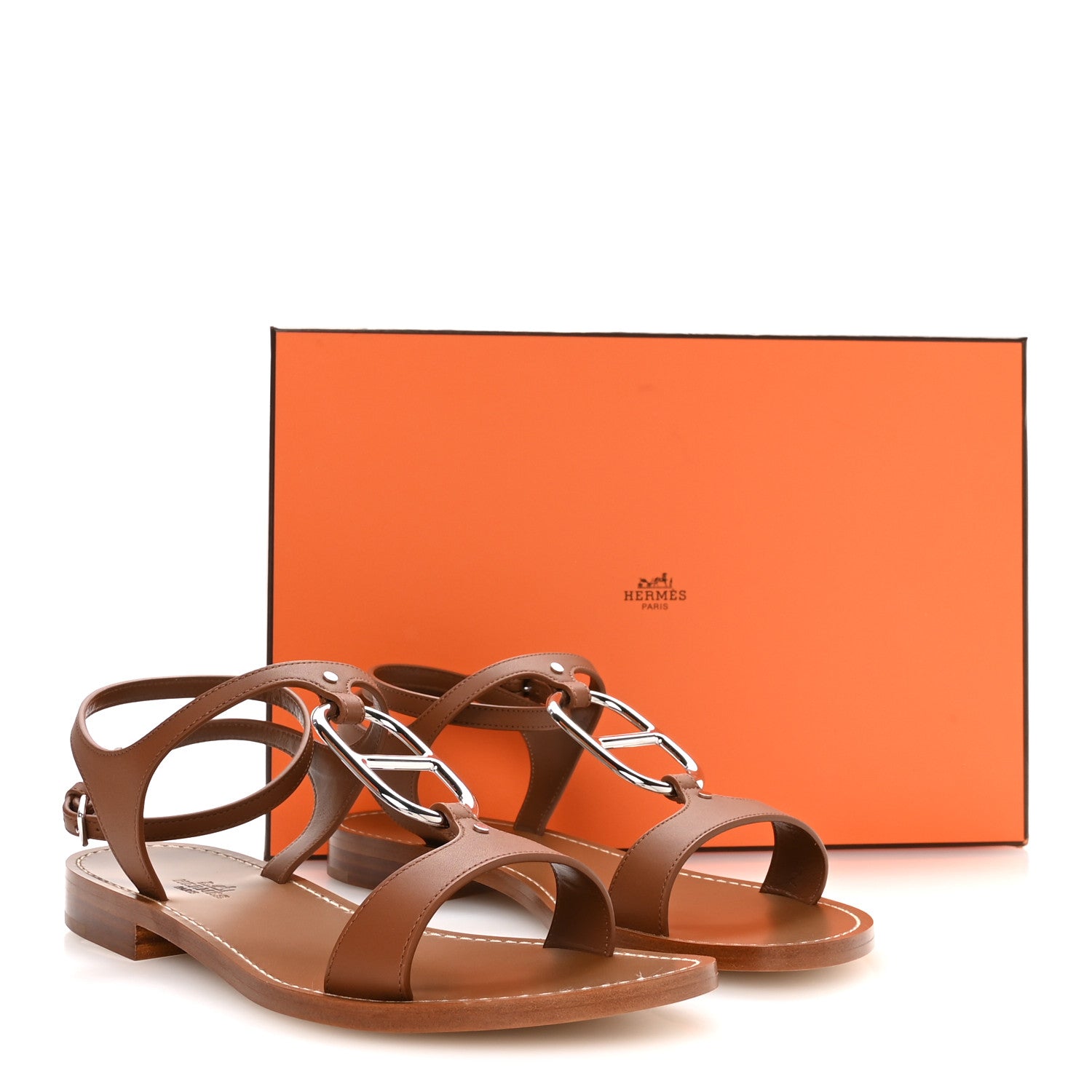 Hermes Calfskin Marinella Sandals 37 Gold 1864638 – FASHIONPHILE