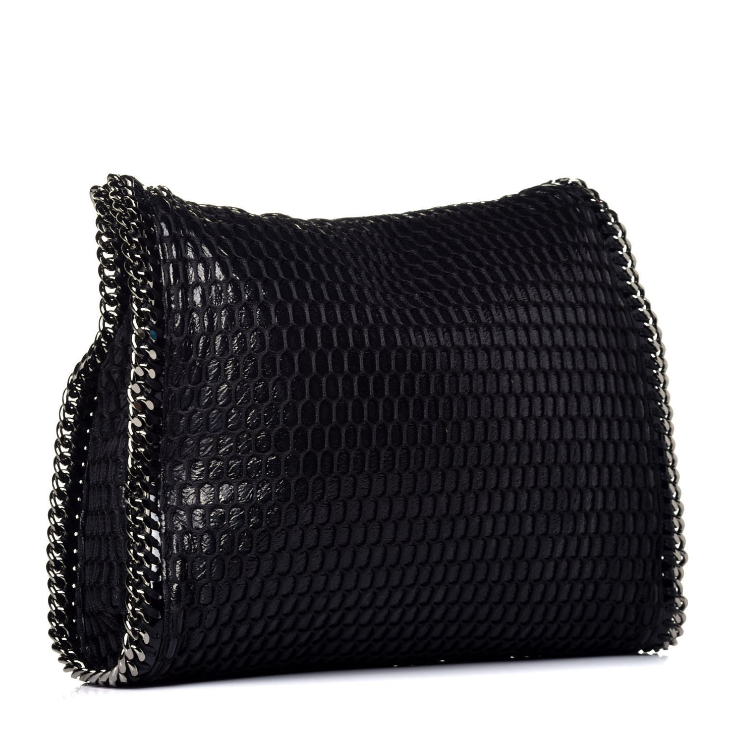 Patent Net Small Falabella Tote Black