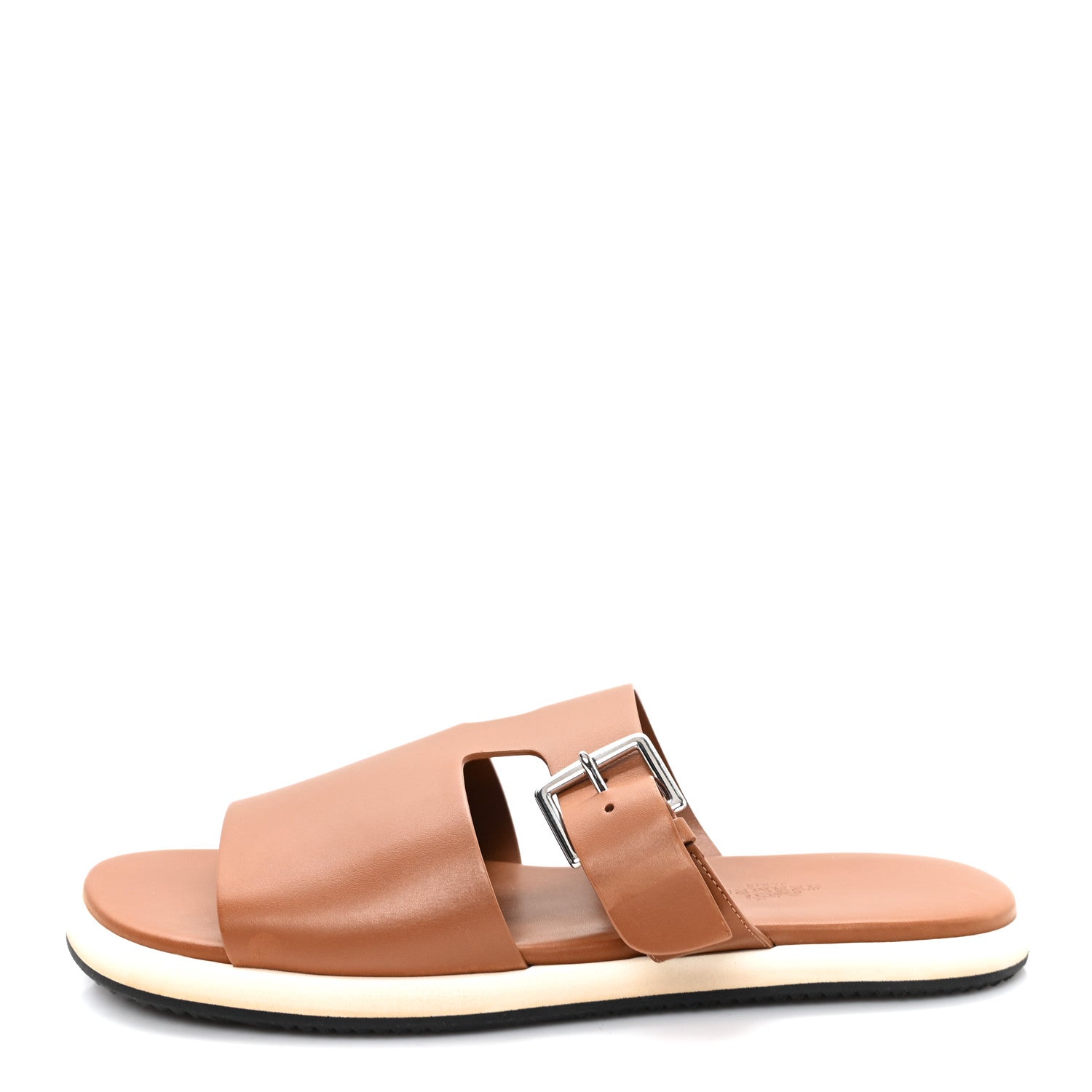 Hermes Calfskin Buckle Sandals 39 Gold 1 of 8
