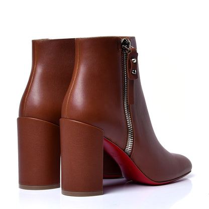 Christian Louboutin Calfskin Ziptotal 85 Ankle Boots 39 Cuoio 4 of 6