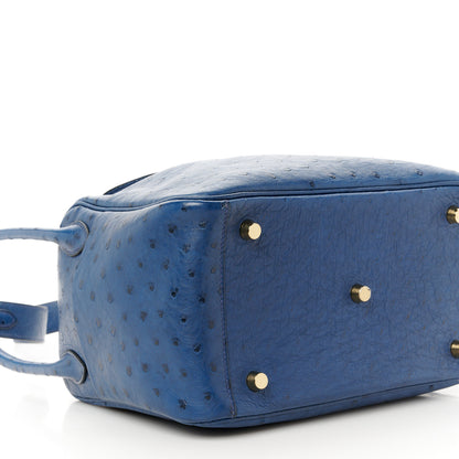 Hermes Ostrich Lindy 26 Bleu Iris 7 of 9