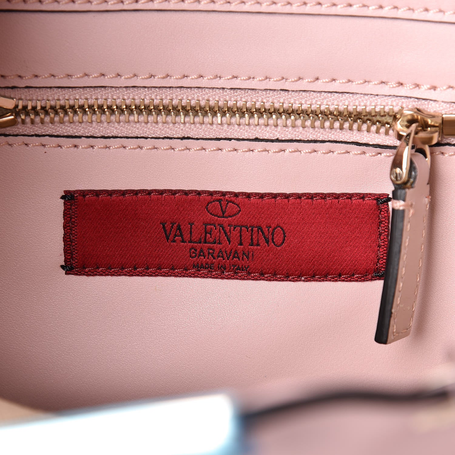 Valentino Garavani Vitello Mini Rockstud Tote Water Rose 9 of 14