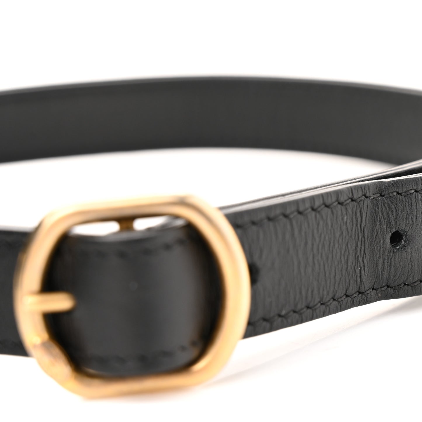 Calfskin Stitched Flap Black