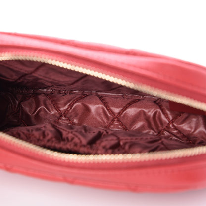 Chanel Caviar Quilted Small Curvy Pouch Cosmetic Case Dark Red 5 of 8