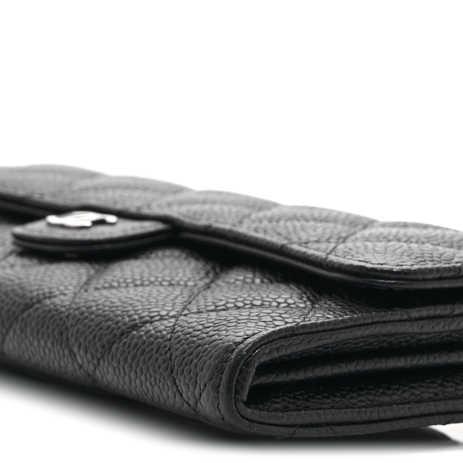 Chanel Caviar Quilted Large Gusset Flap Wallet Black 10 of 10