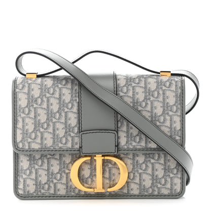Christian Dior Oblique 30 Montaigne Flap Bag Grey 1 of 11