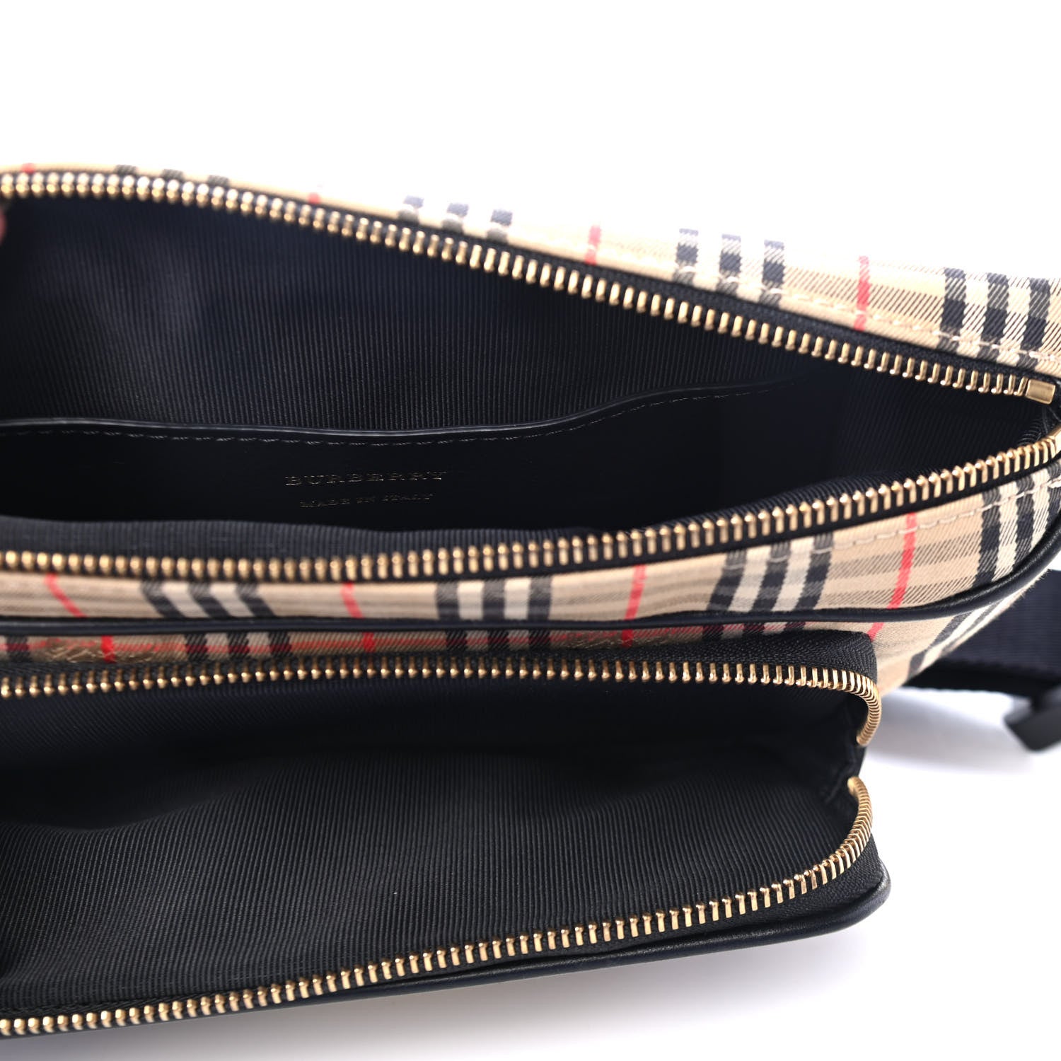 Burberry Cotton Knight Check The Large 1983 Link Bum Bag Black 4 of 4