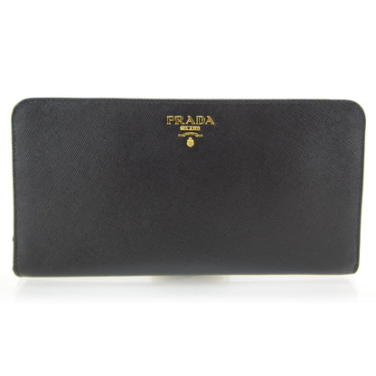 Prada Saffiano Metal Continental Wallet Nero Black 1 of 7