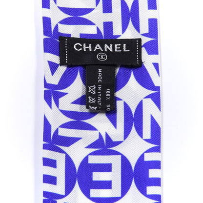 Chanel Silk Twill Slim Bandeau Scarf Blue Pink 6 of 6