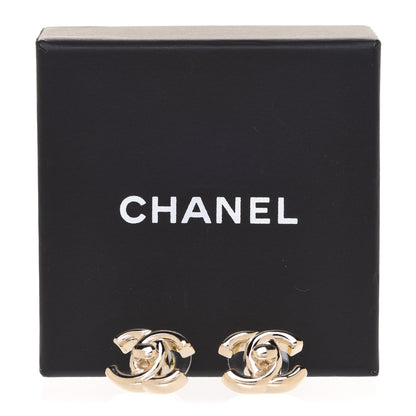 Chanel Metal CC Turnlock Earrings Gold 5 of 5