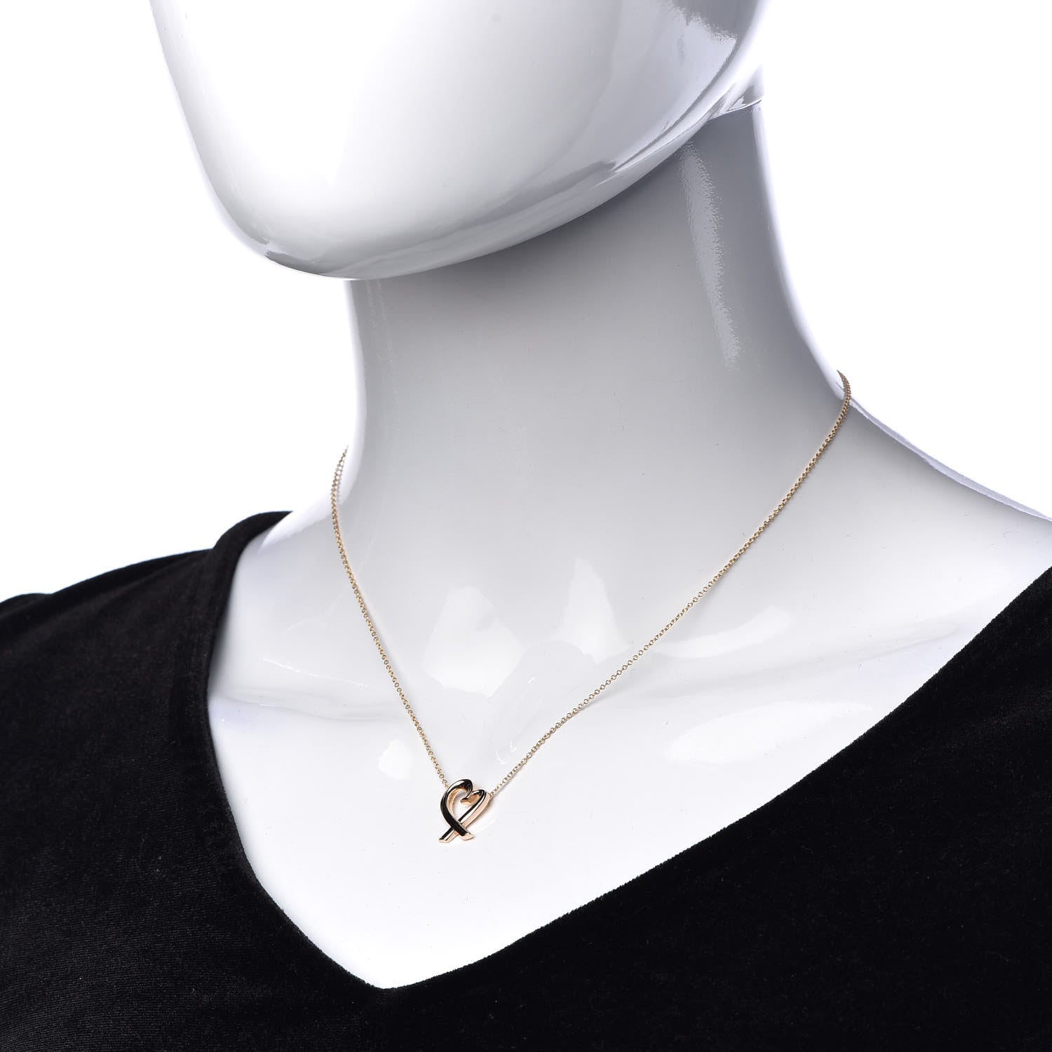 Tiffany 18K Rose Gold Mini Paloma Picasso Loving Heart Pendant Necklace 2 of 7