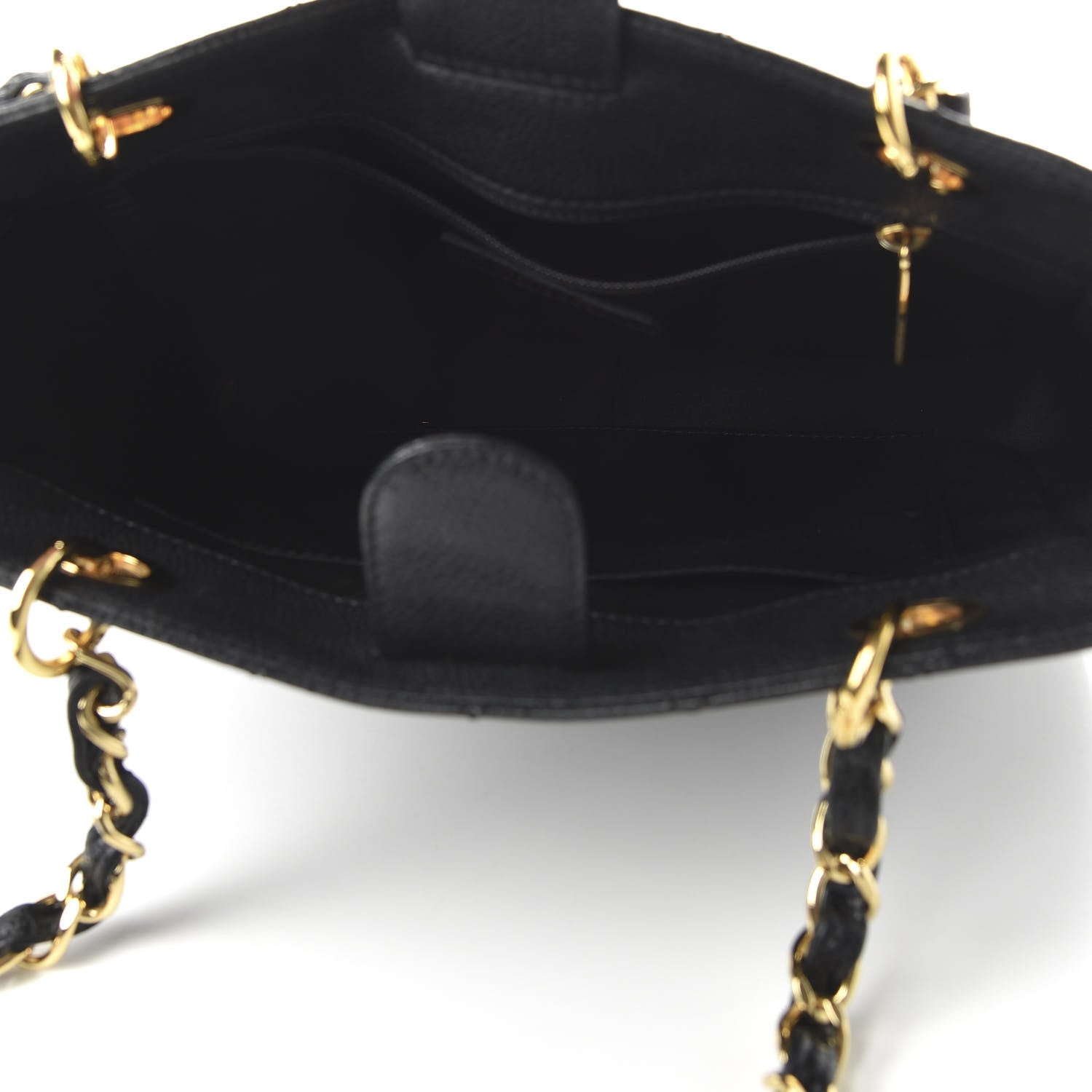 Chanel Caviar Quilted Petit Shopping Tote PST Black 5 of 10