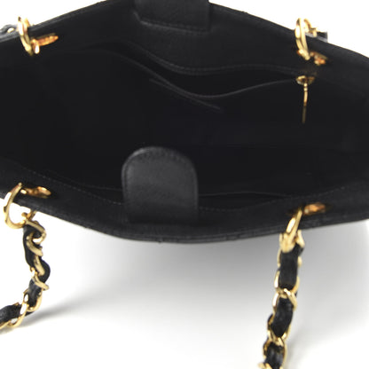 Chanel Caviar Quilted Petit Shopping Tote PST Black 5 of 10