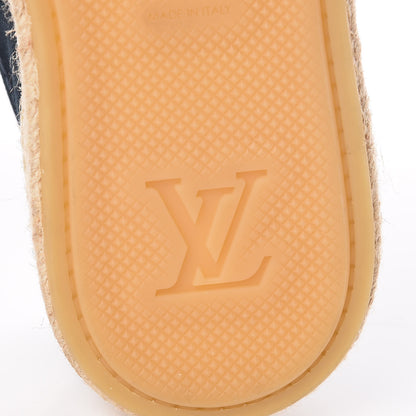 Louis Vuitton Canvas Damier America's Cup Slip On Sneakers 8 Navy 7 of 10