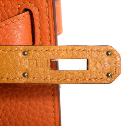 Hermes Taurillon Clemence Verso Jypsiere 28 Orange Moutarde 17 of 19