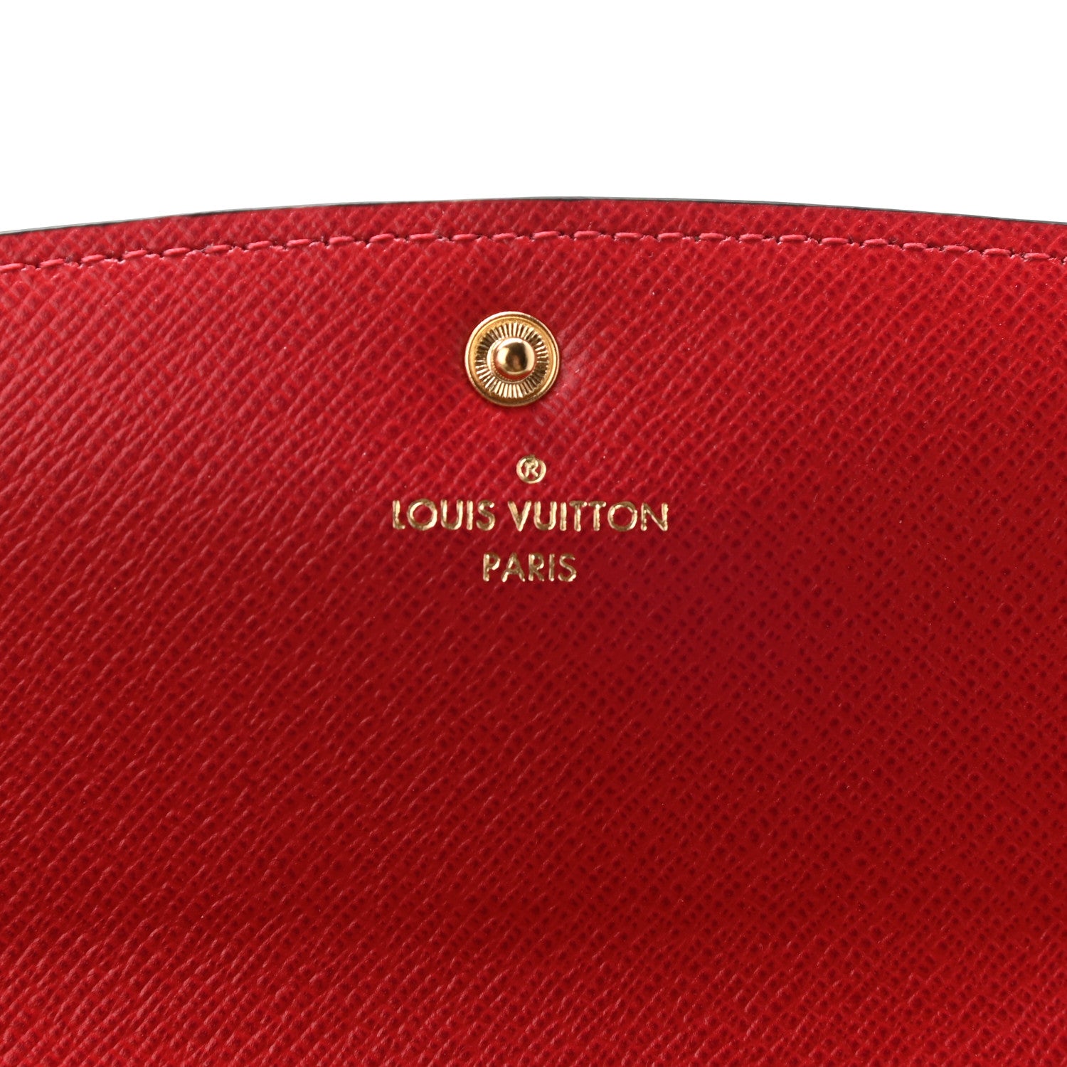 Louis Vuitton Damier Ebene Emilie Wallet Red 6 of 7