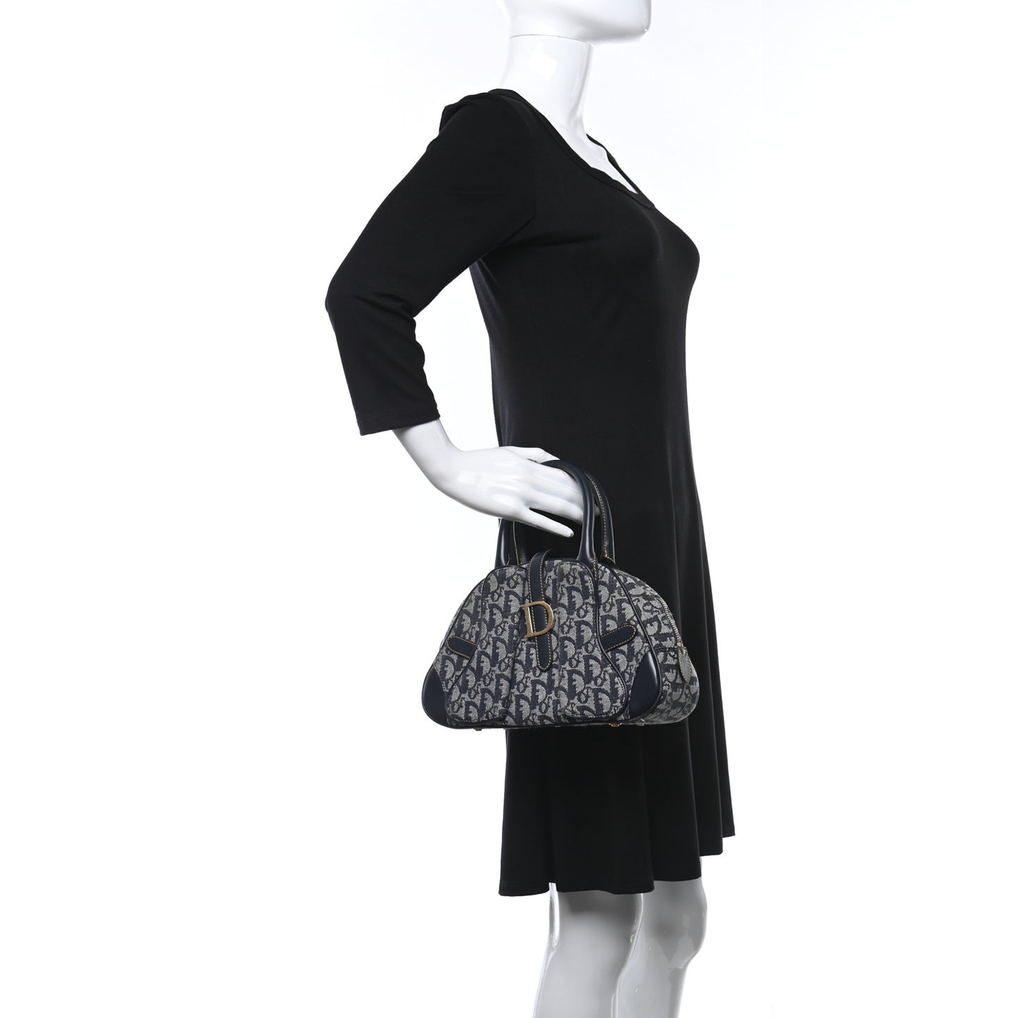 Monogram Mini Saddle Bowler Navy Navy