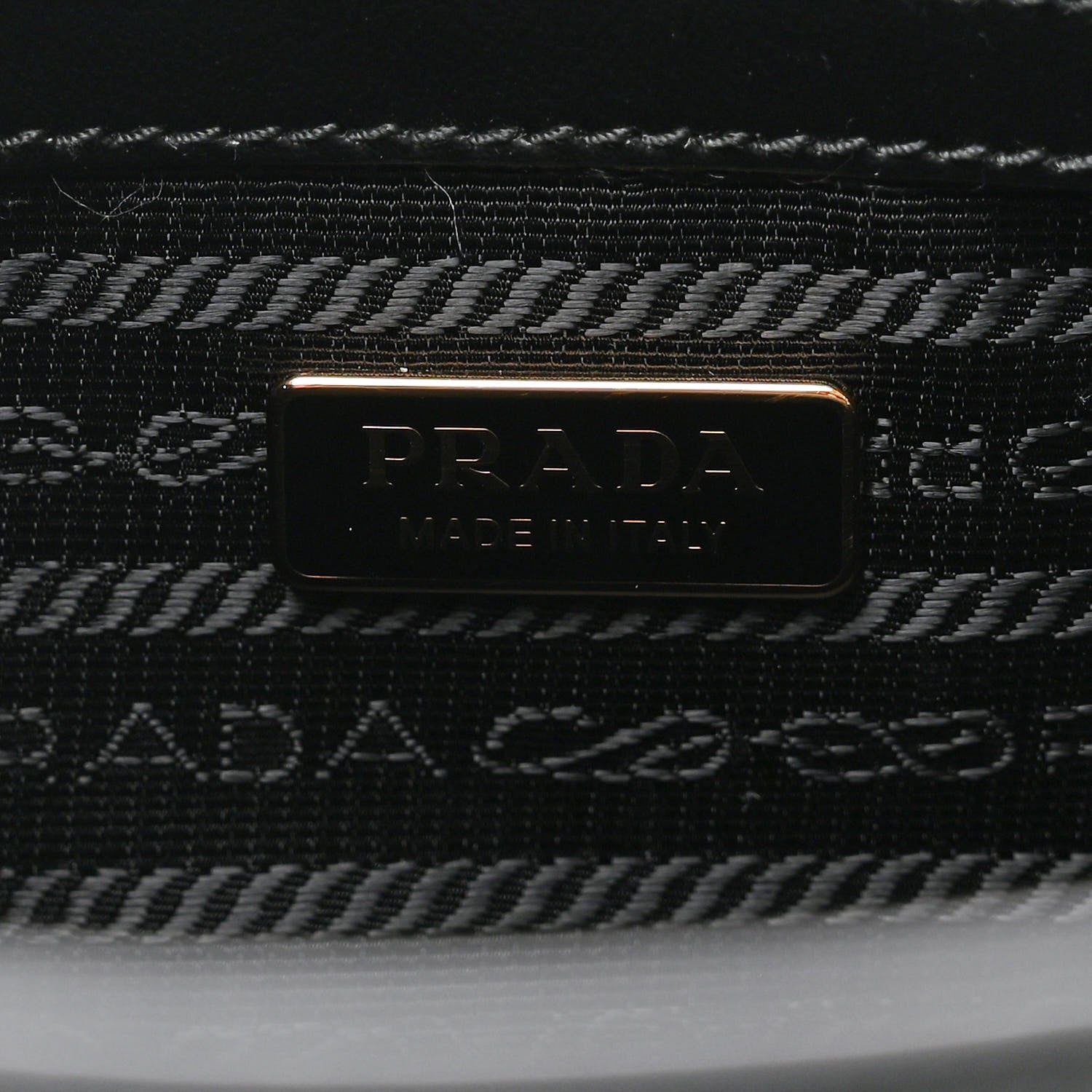 Prada Saffiano Lux Logo Embossed Medium Shoulder Tote Handbag Black 6 of 10