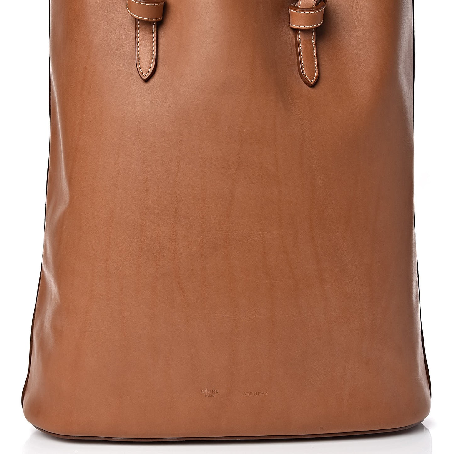 Supple Calfskin Tie Knot Twisted Tote Tan