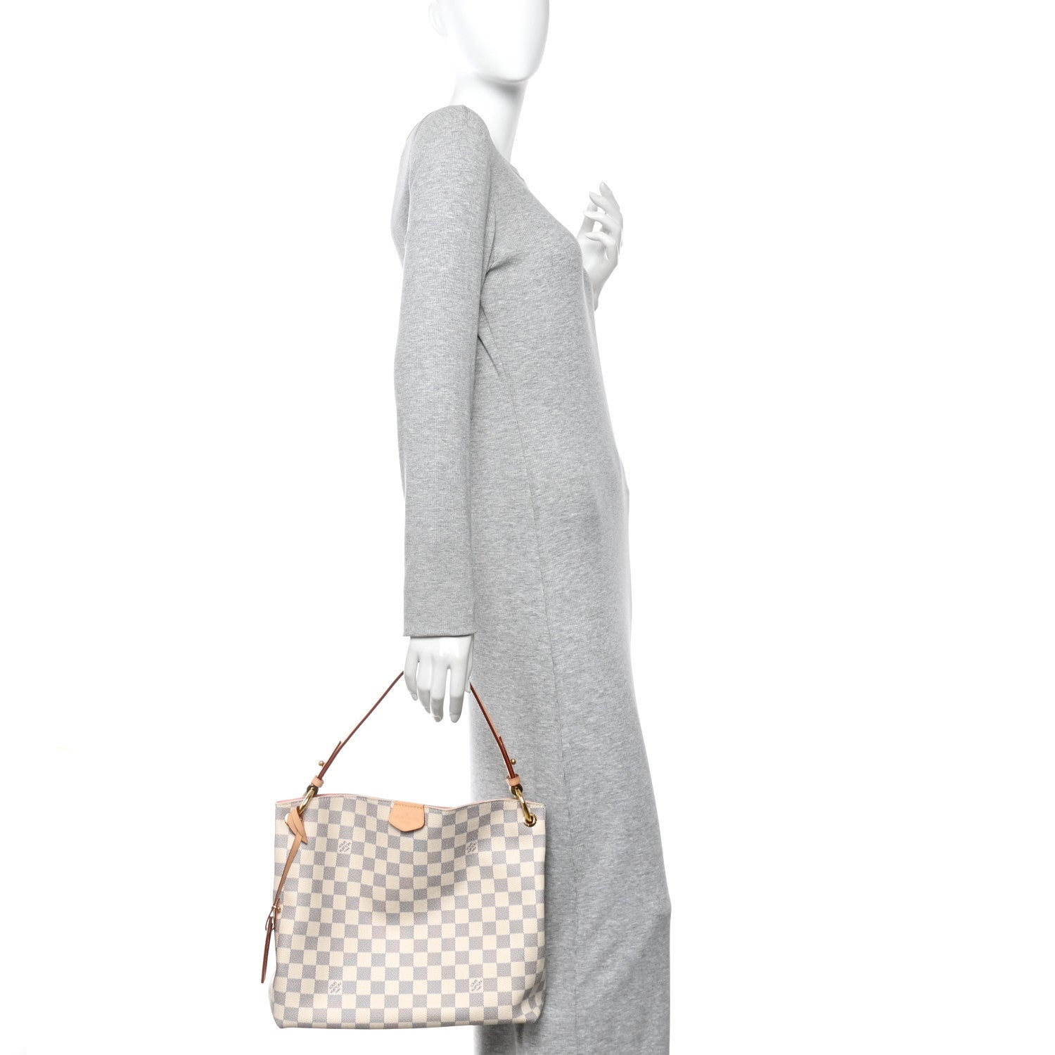 Louis Vuitton Damier Azur Graceful PM Rose Ballerine 2 of 9