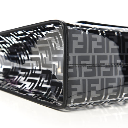 Fendi TPU FF Vitello Century Plexiglass Medium Runaway Shopper Tote Black 8 of 10