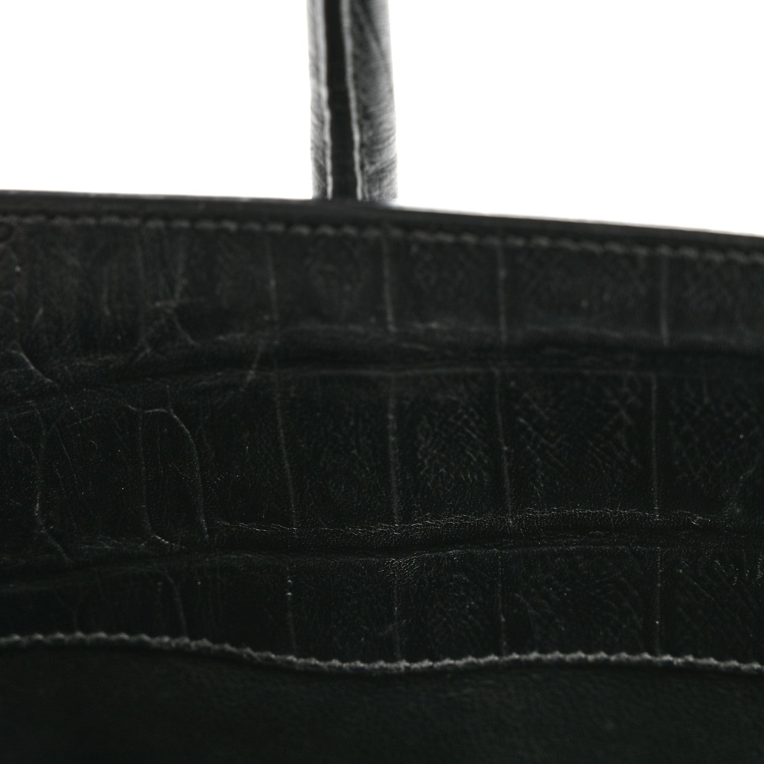 Saint Laurent Calfskin Crocodile Embossed Baby Sac De Jour Black 11 of 14