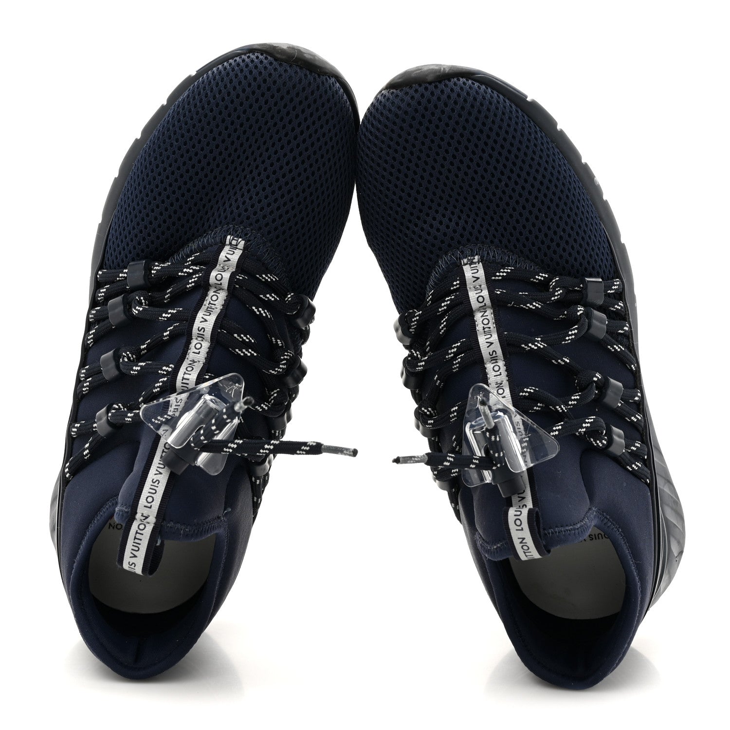 Louis Vuitton Neoprene Mesh Rubber Fastlane Low Sneakers 37 Marine 2 of 11