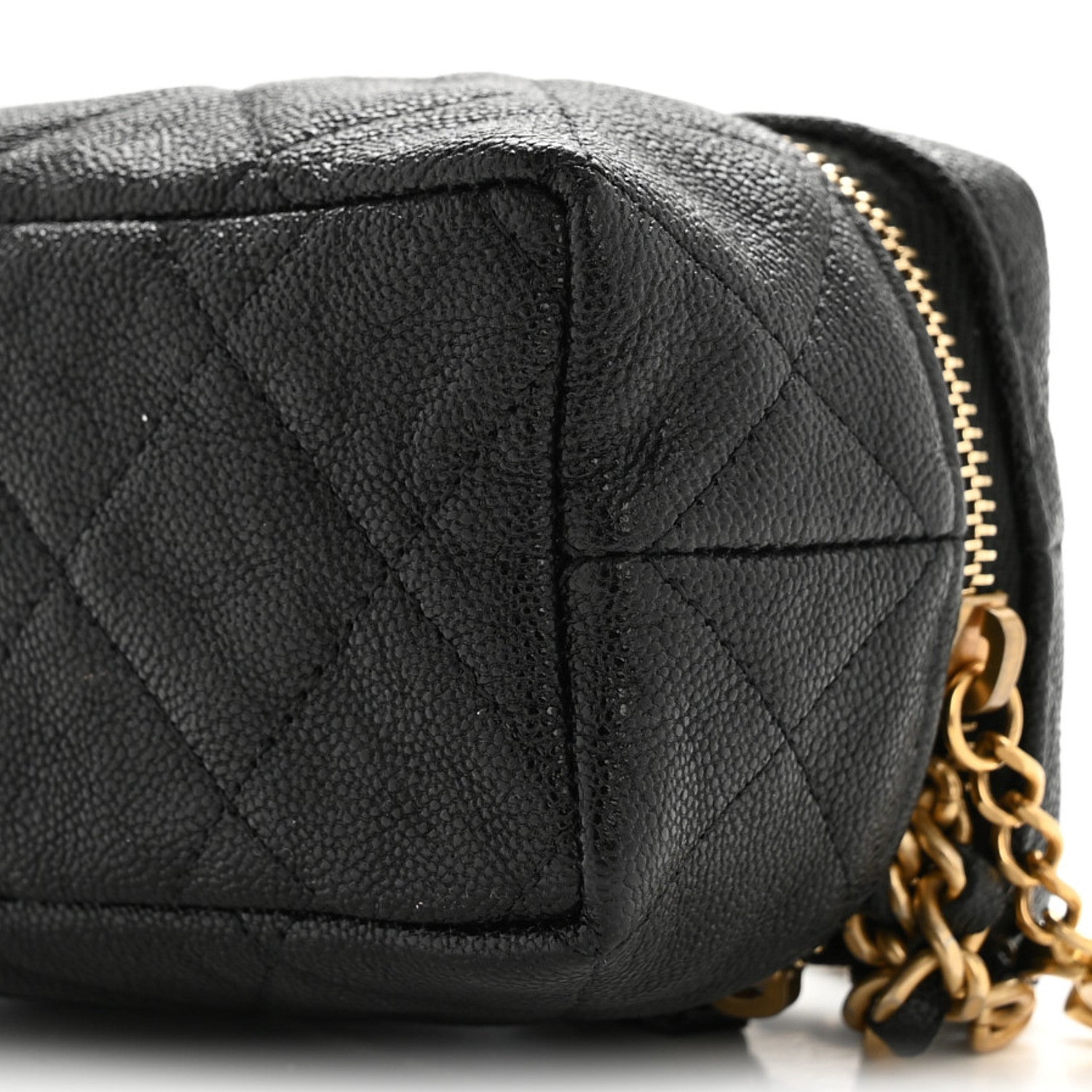 Chanel Caviar Quilted Mini Top Handle Vanity With Chain Black 10 of 11
