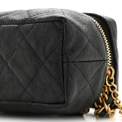 Chanel Caviar Quilted Mini Top Handle Vanity With Chain Black 10 of 11
