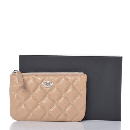 Chanel Caviar Quilted Small Cosmetic Case Beige 8 of 8