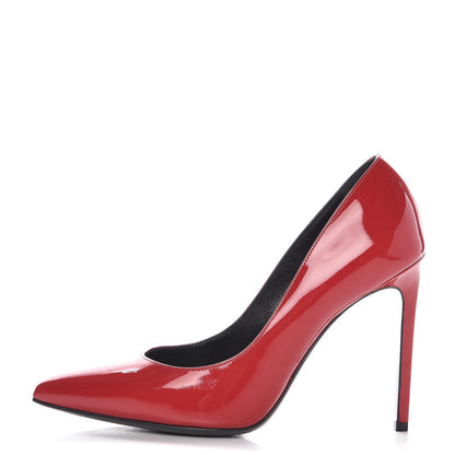 Saint Laurent Patent Classic Paris 105 Escarpin Pumps 36 New Red 1 of 12