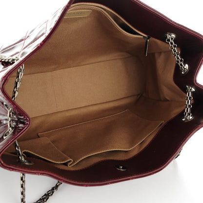 Chanel Patent Calfskin Quilted Reissue 2.55 Tote Burgundy 5 of 7
