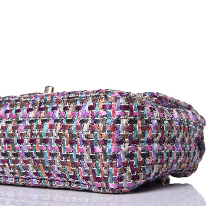 Chanel Tweed Quilted Mini Rectangular Flap Lilac Multicolor 9 of 9