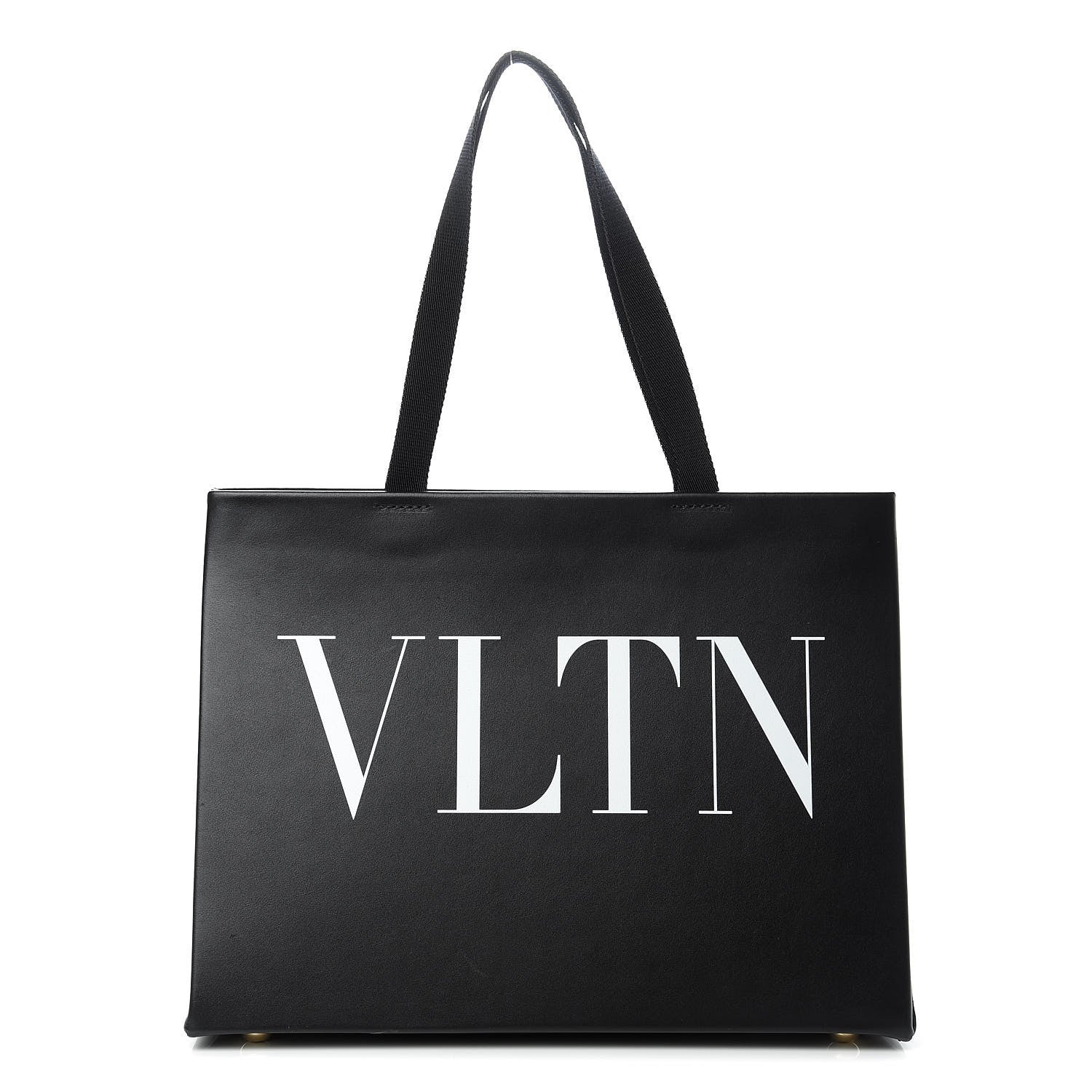 Valentino Garavani Printed Calfskin VLTN Tote Black 1 of 12