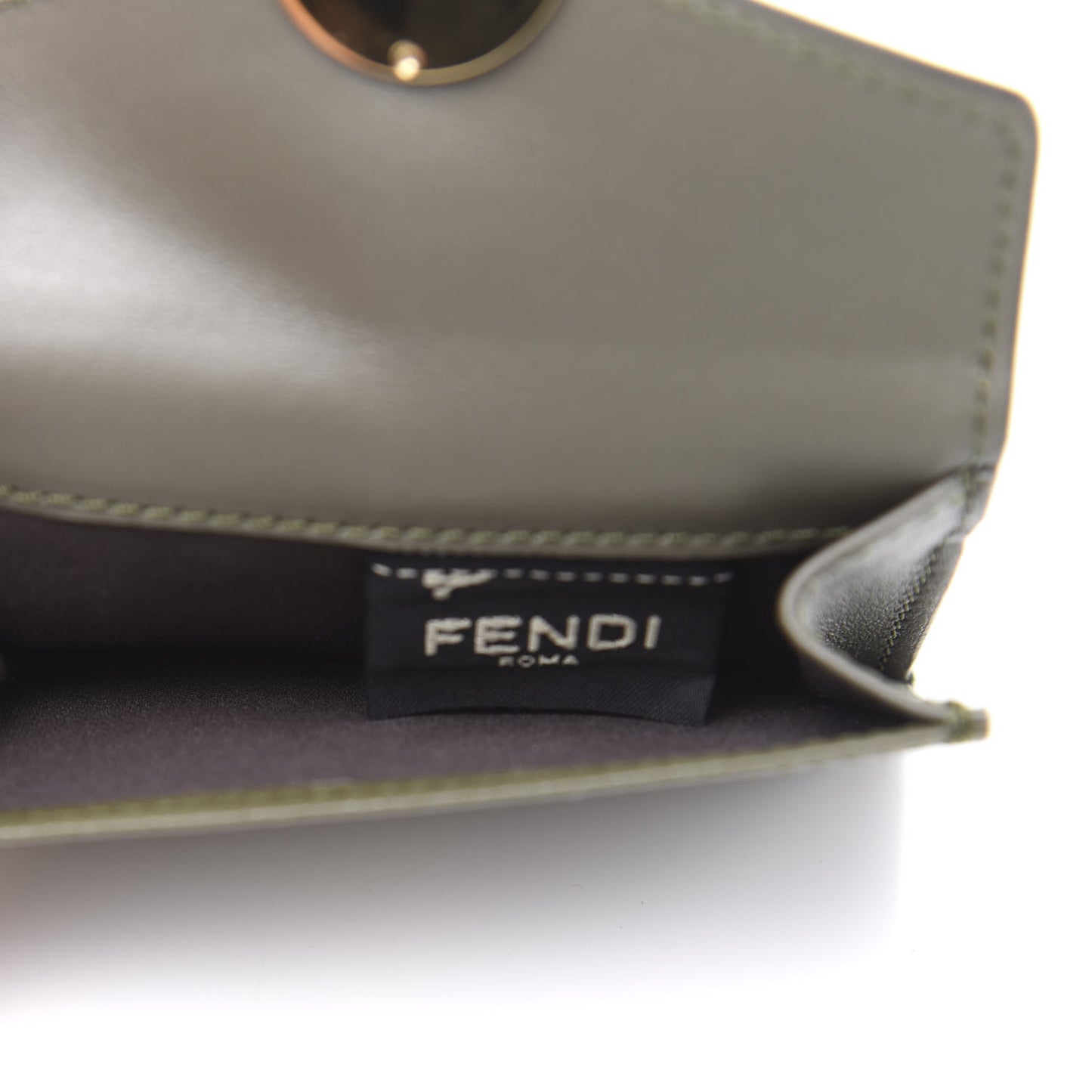 Vitello Cruise F is Fendi Micro Tri-Fold Envelope Wallet Asparago
