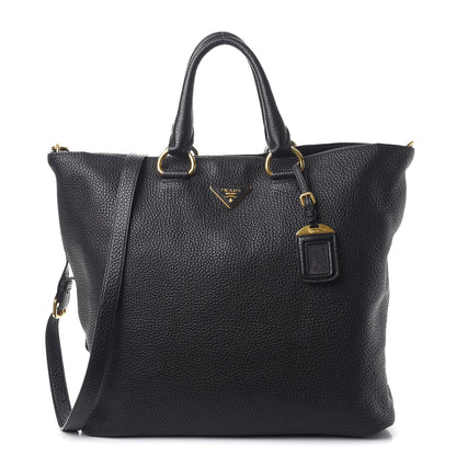 Prada Vitello Daino Tote Nero Black 1 of 13