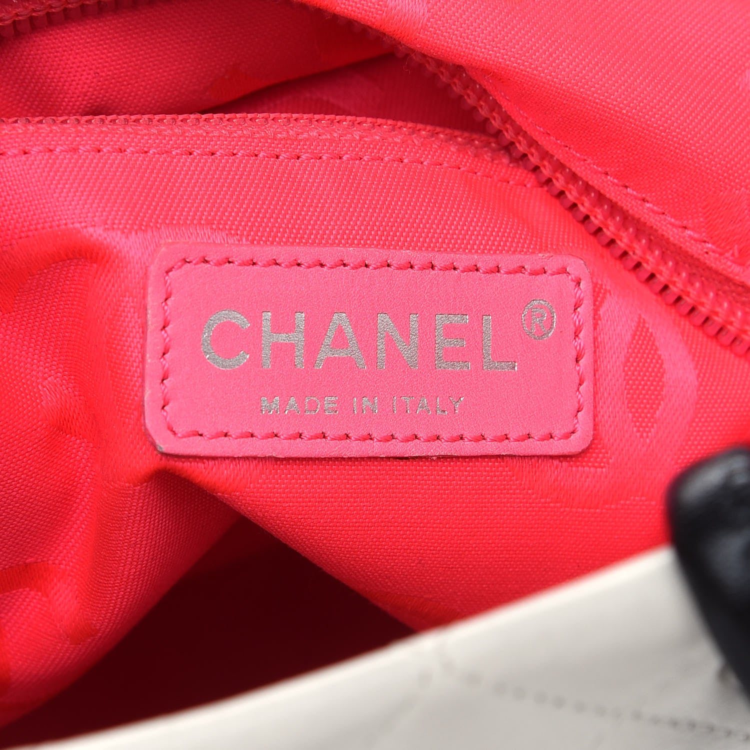 Chanel Calfskin Quilted Medium Cambon Tote White Black 5 of 8
