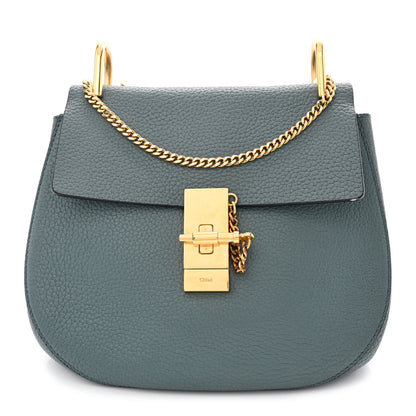 Chloe Grained Lambskin Drew Shoulder Bag Cloudy Blue 1 of 10