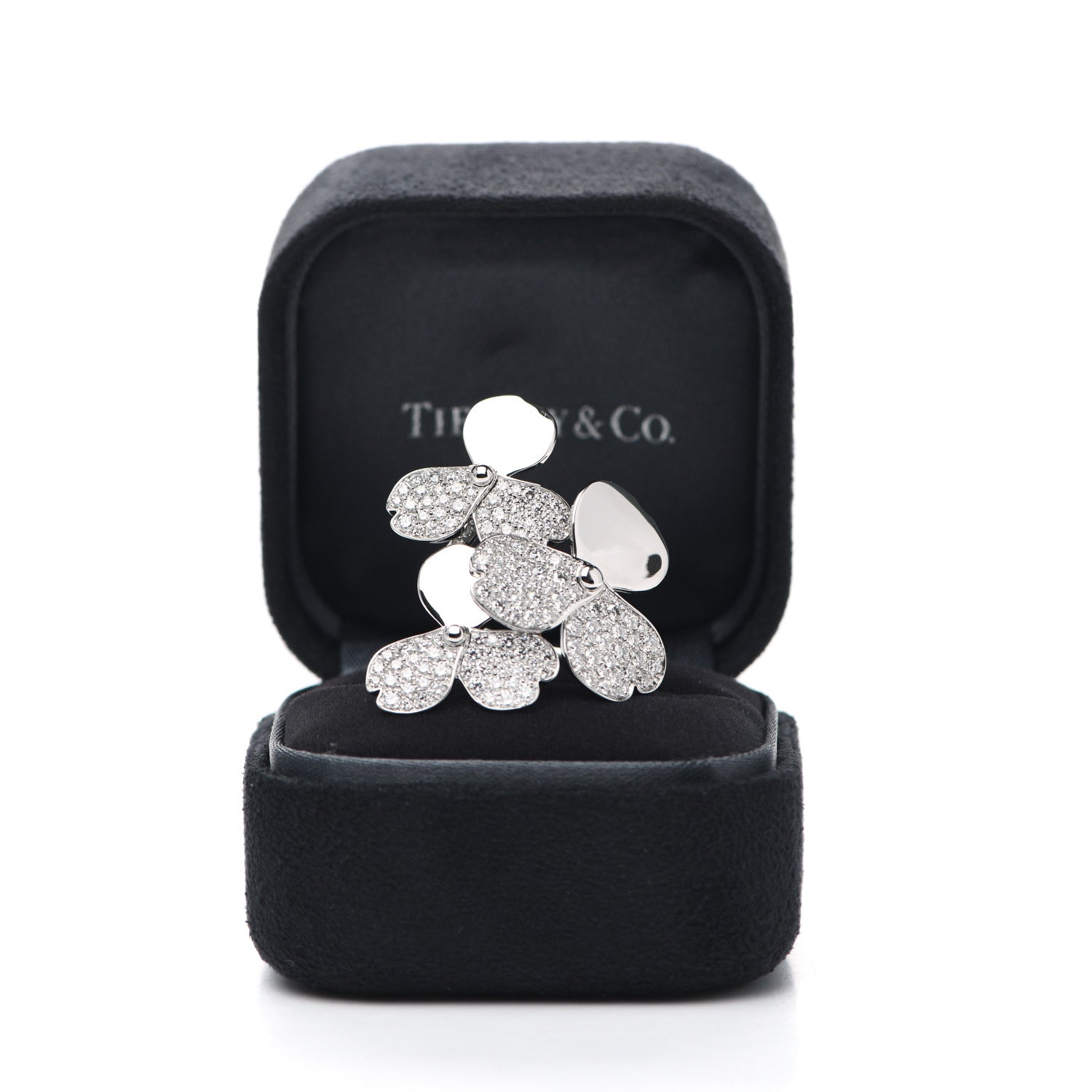Tiffany Platinum Diamond Paper Flowers Cluster Ring 52 6 6 of 6