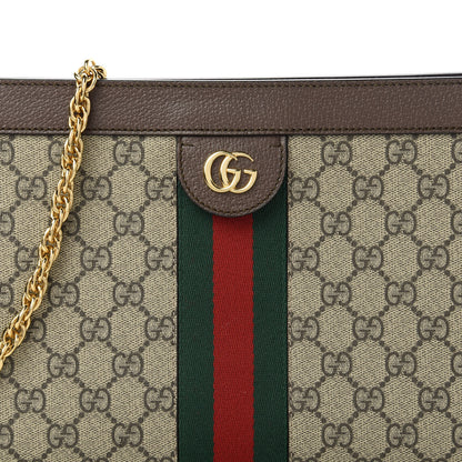 Gucci GG Supreme Monogram Web Medium Ophidia Chain Shoulder Bag Brown 10 of 10