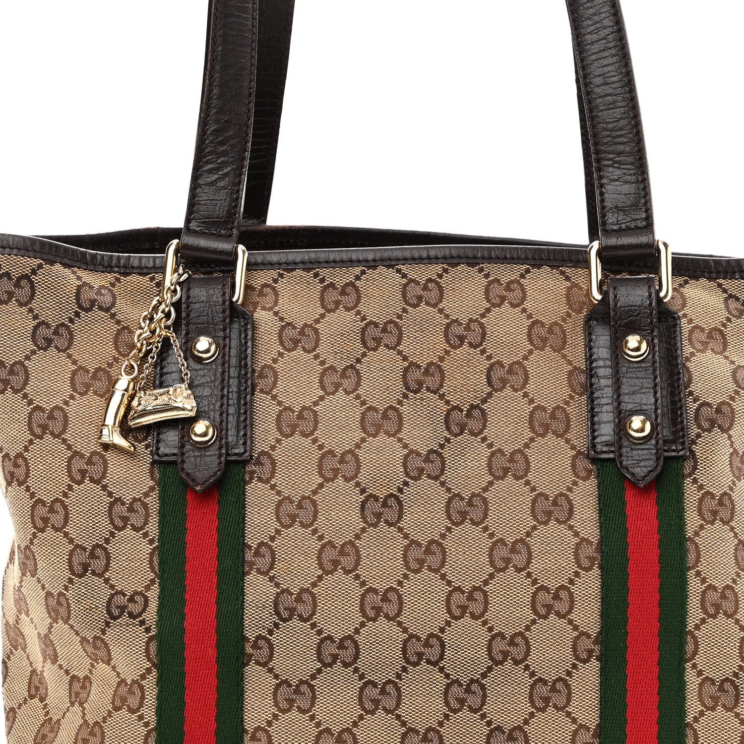 Gucci Monogram Medium Jolicoeur Tote Dark Brown 7 of 10