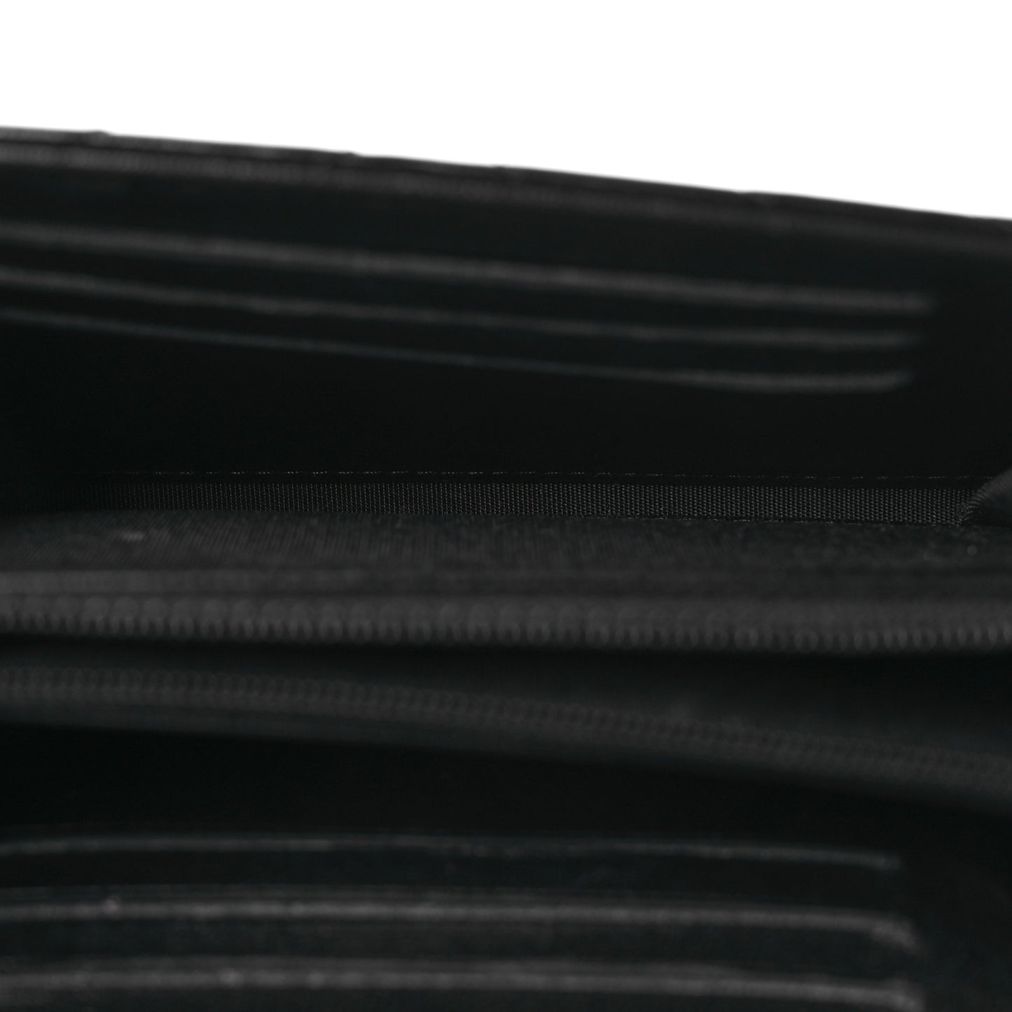 Lambskin Chevron Quilted Studded Small Flap Wallet Black