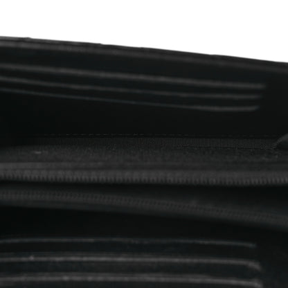 Chanel Lambskin Chevron Quilted Studded Small Flap Wallet Black 5 of 16