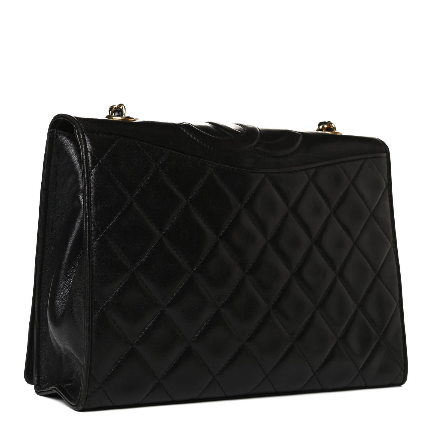 Lambskin Quilted CC Small Single Flap Black