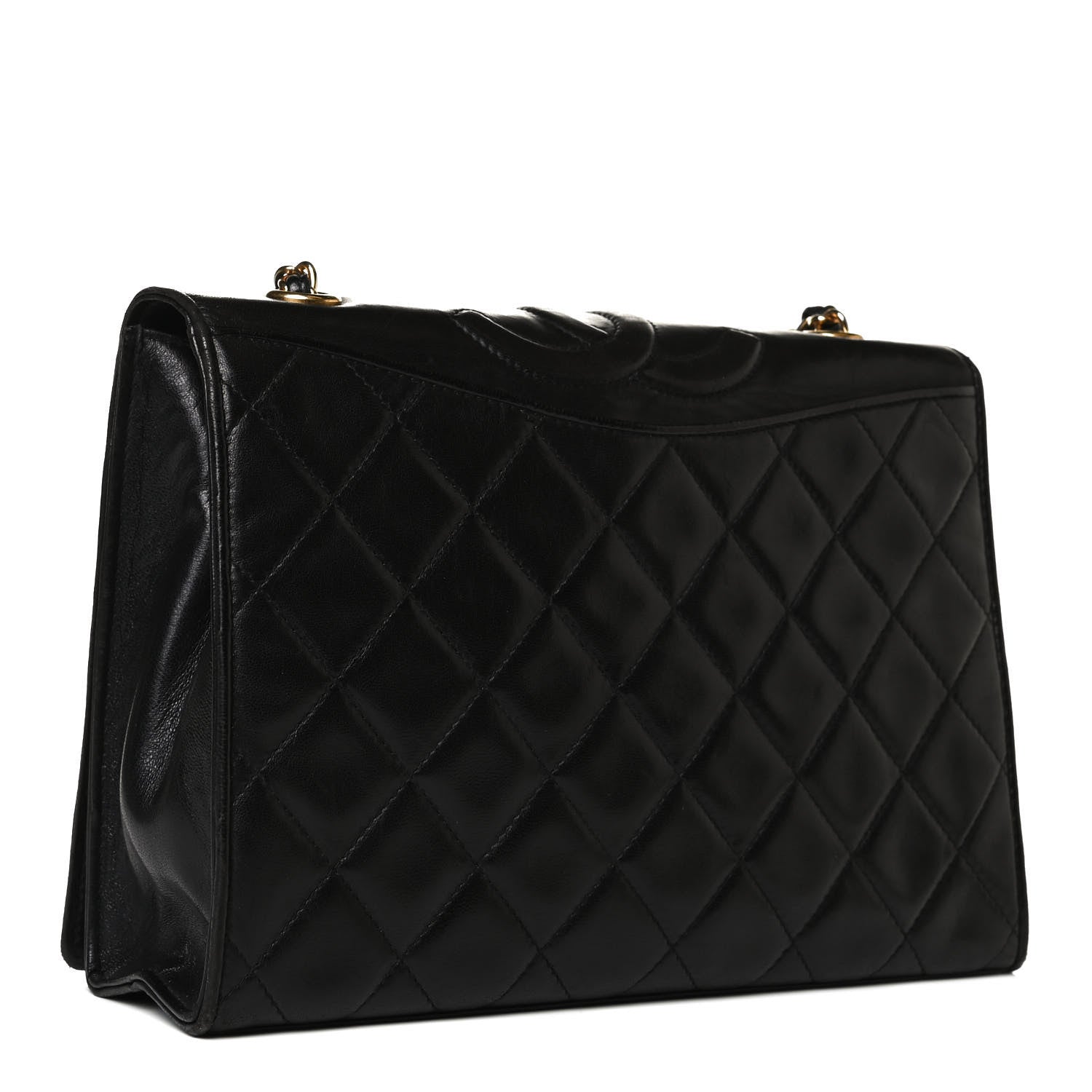 Chanel Lambskin Quilted CC Small Single Flap Black 2 of 16
