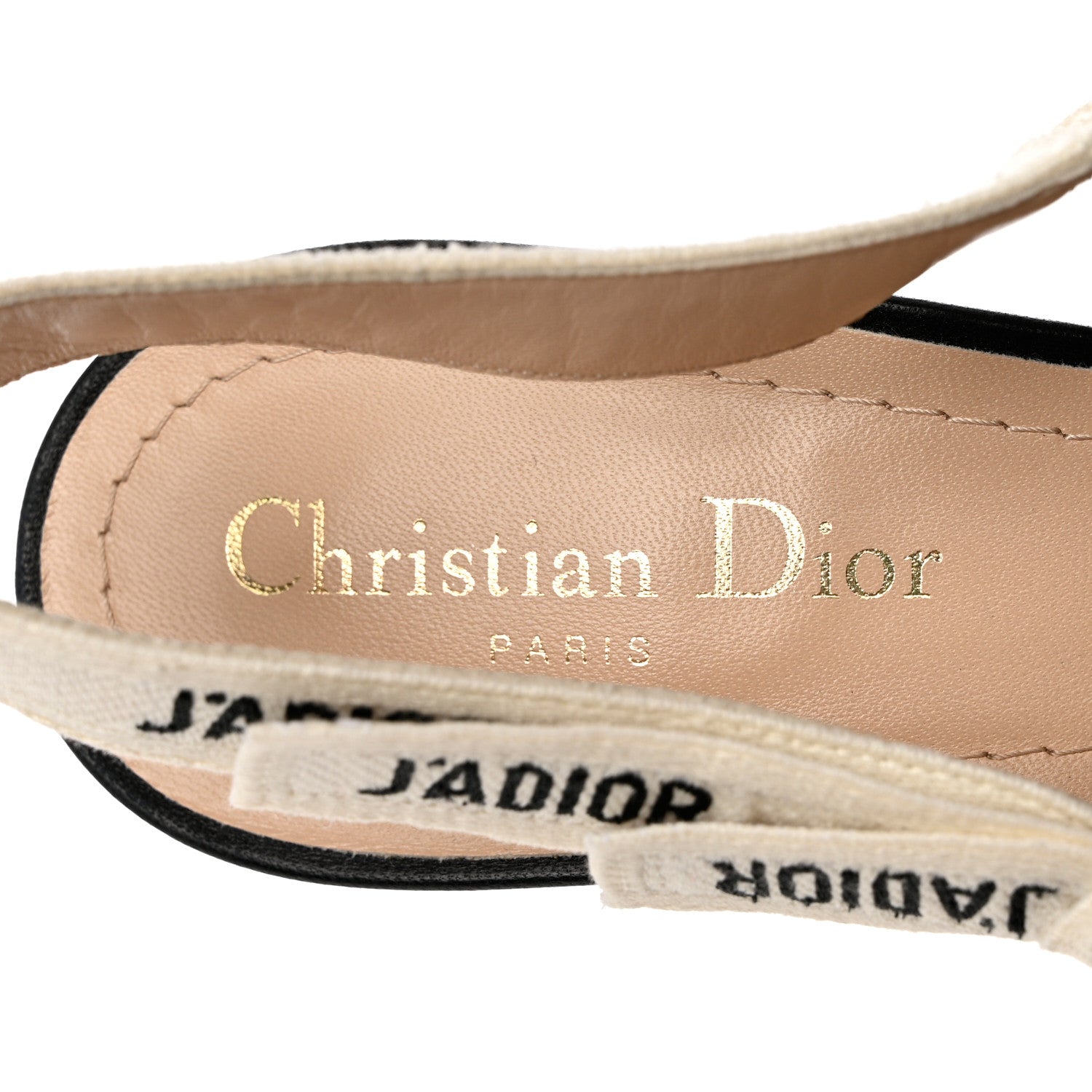 Christian Dior Technical Canvas Ribbon J Adior Slingback 65mm Pumps 39.5 Black 7 of 8