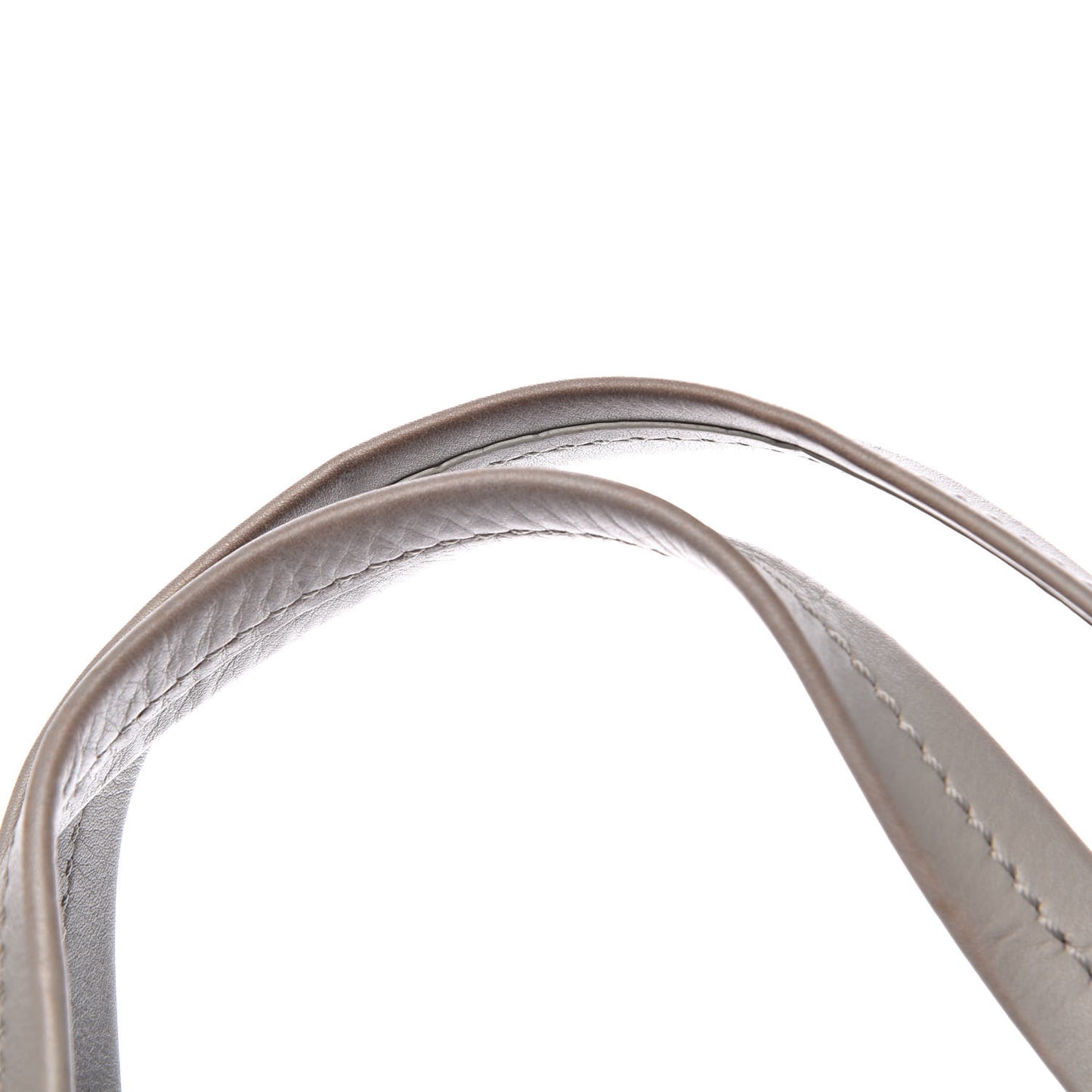 Calfskin Stitched Medium Shopping Tote Grey
