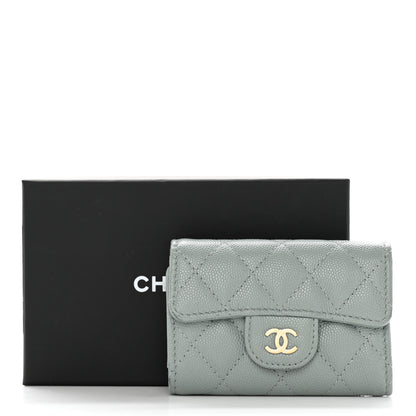 Chanel Caviar Quilted Classic 4 Key Holder Wallet Grey 17 of 17